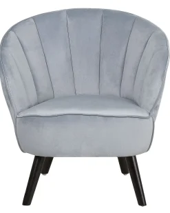 Lænestol DALA Velour Lysegrå