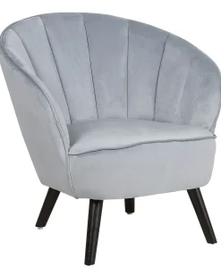 Lænestol DALA Velour Lysegrå
