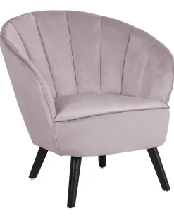 Lænestol DALA Velour Lyserød