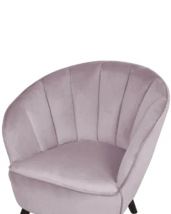 Lænestol DALA Velour Lyserød