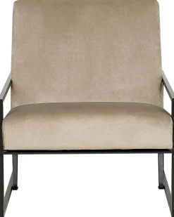 Lænestol DELARY Velour Brungrå