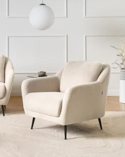 Lænestol EIBY Boucle Beige