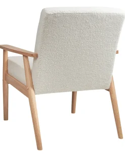 Lænestol ESRUM Boucle Lysebrun/hvid