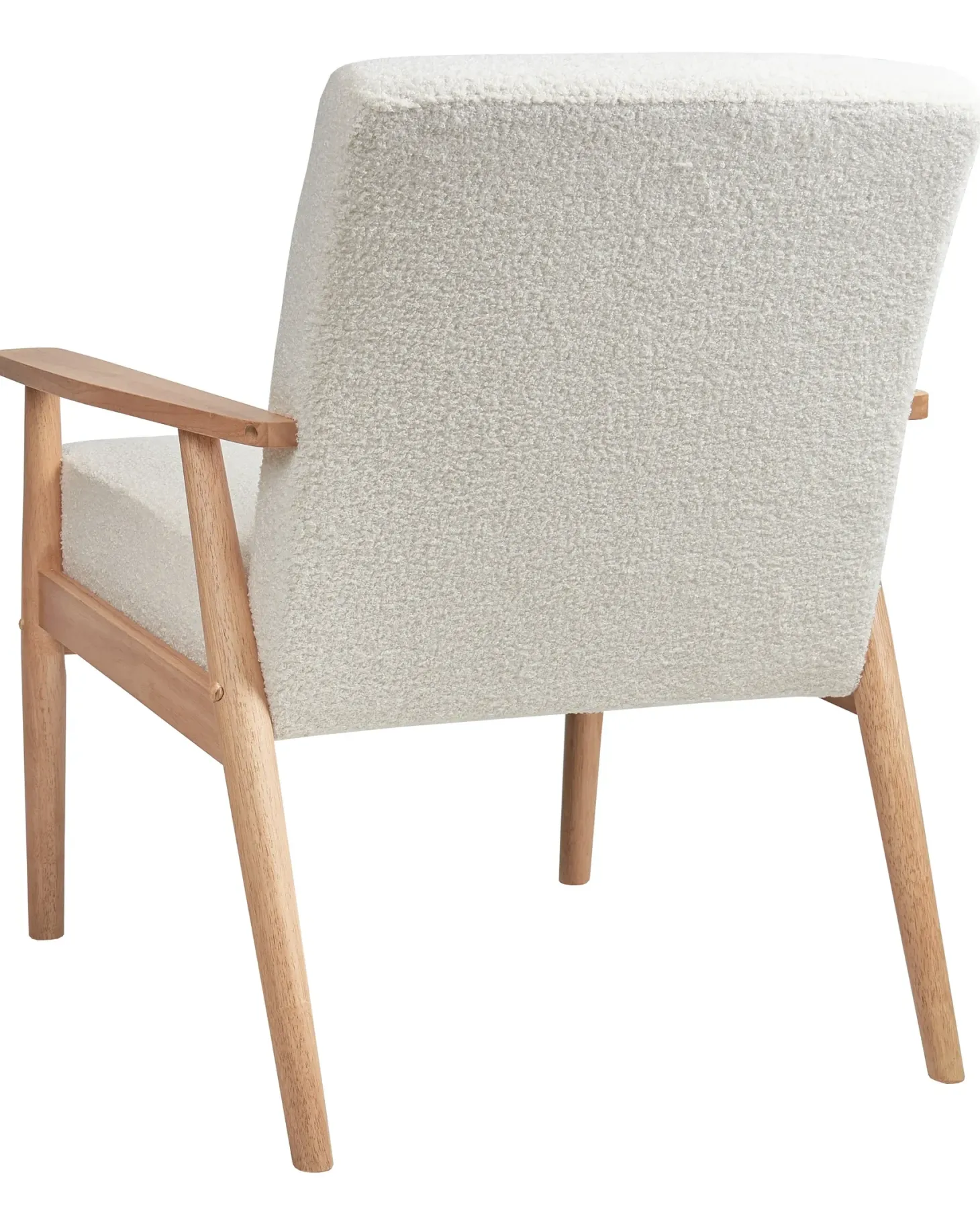 Lænestol ESRUM Boucle Lysebrun/hvid