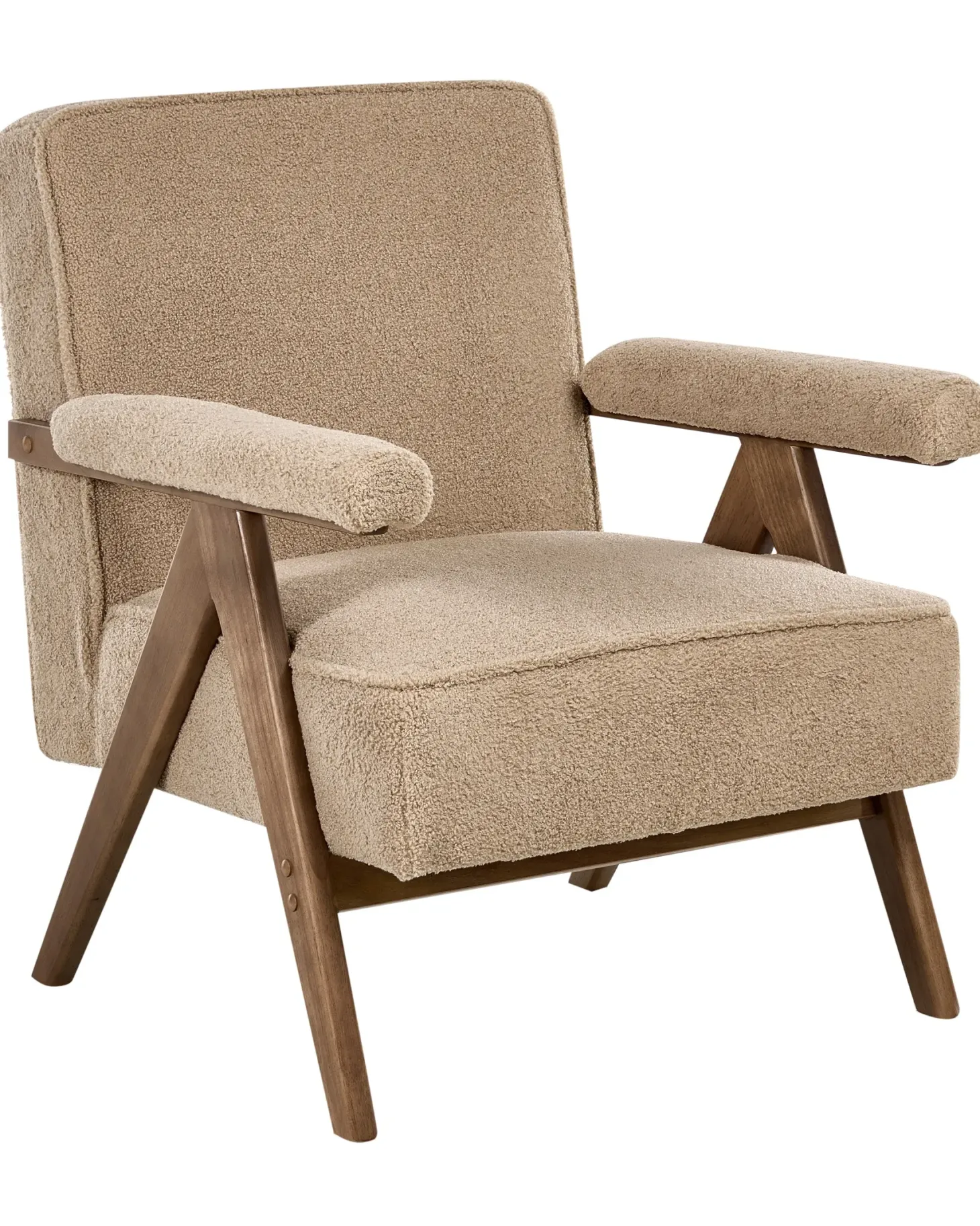 Lænestol EVJE Boucle Sand Beige