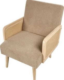 Lænestol HOJBY Boucle Sand Beige