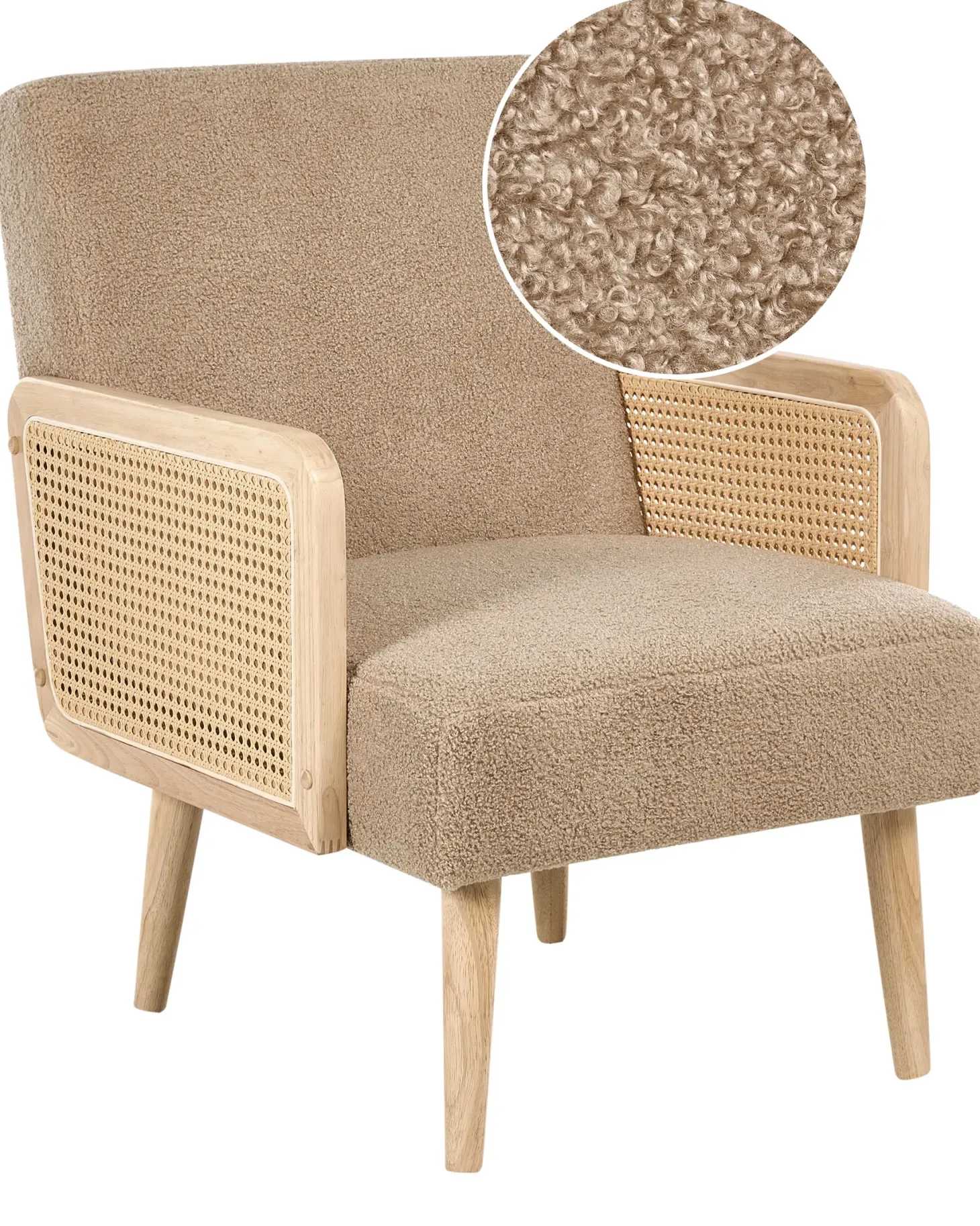 Lænestol HOJBY Boucle Sand Beige