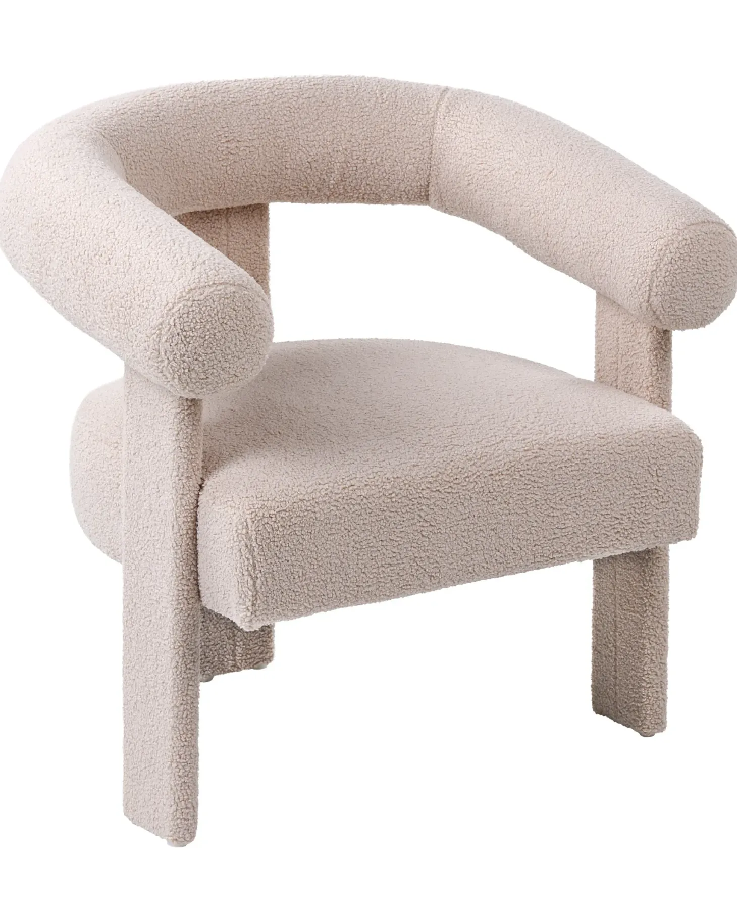 Lænestol ILBRO Boucle Lys Beige