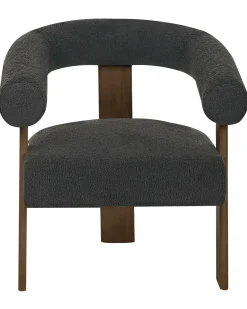 Lænestol ILBRO Boucle Sort/ mørkebrun