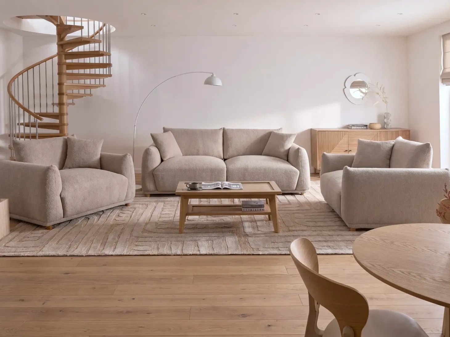 Lænestol JUBEK Boucle Beige