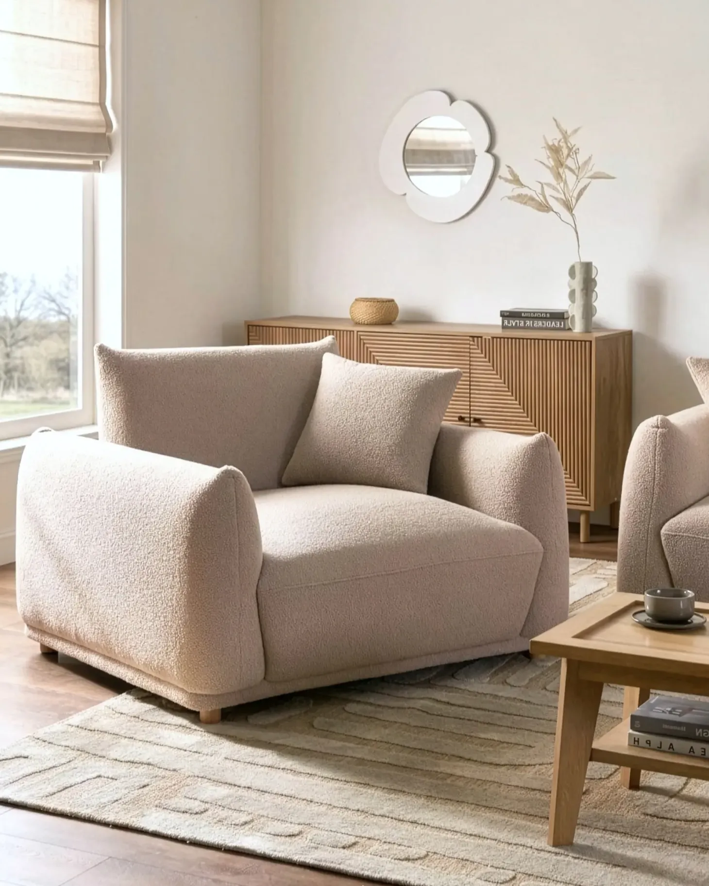 Lænestol JUBEK Boucle Beige