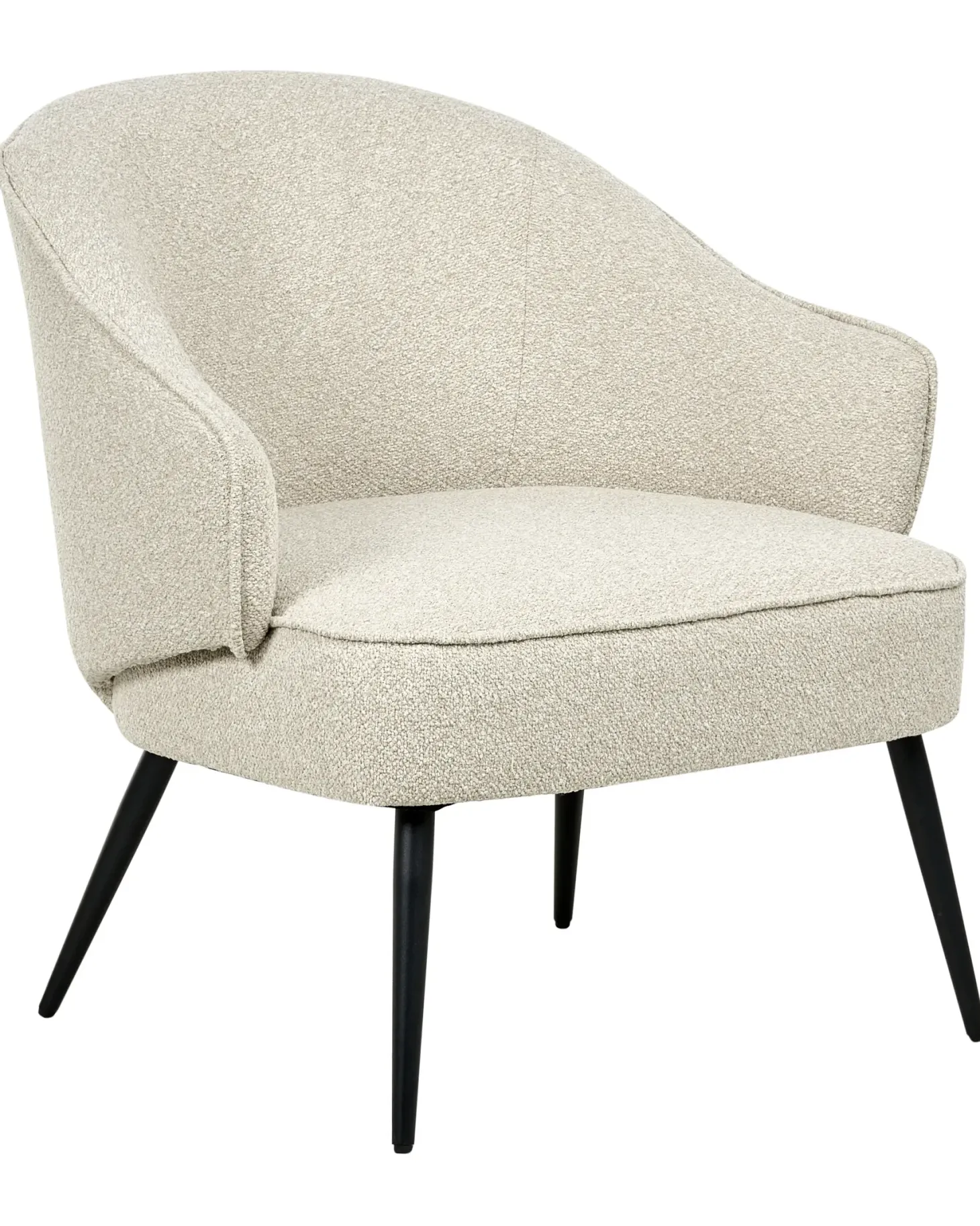 Lænestol KAYLA Boucle Lys Beige