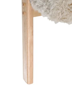 Lænestol KISA Kunstig pels Lys Beige