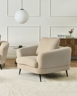 Lænestol KJAER Boucle Lys Beige