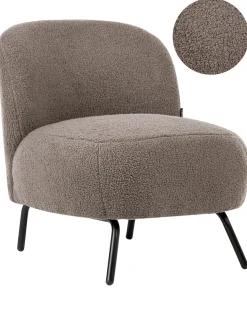 Lænestol KUMLA Boucle Brungrå
