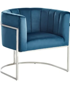 Lænestol LARVIK Velour Blå