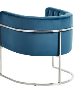 Lænestol LARVIK Velour Blå