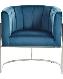 Lænestol LARVIK Velour Blå