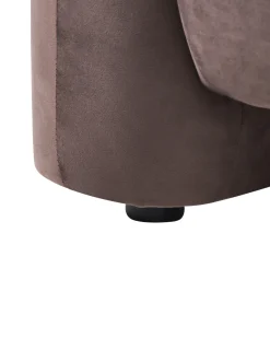 Lænestol LEIREN Velour Mørkebrun
