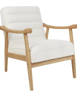 Lænestol LEKNES Boucle Cremehvid