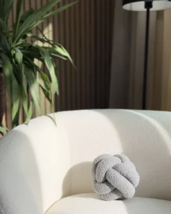 Lænestol LOEN Boucle Hvid
