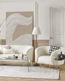 Lænestol LOEN Boucle Hvid