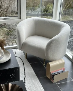 Lænestol LOEN Boucle Hvid