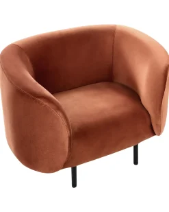 Lænestol LOEN Velour Orange