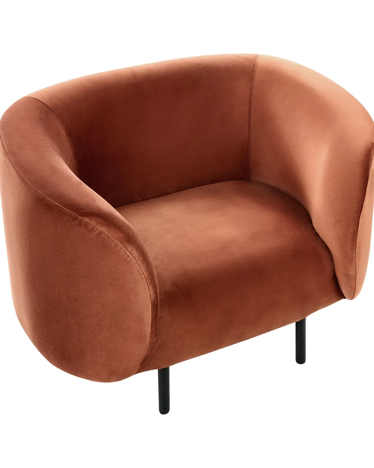Lænestol LOEN Velour Orange