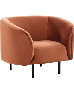 Lænestol LOEN Velour Orange