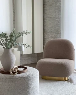 Lænestol LOVIISA Boucle Beige