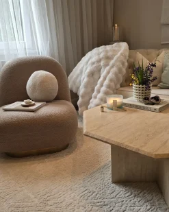 Lænestol LOVIISA Boucle Beige