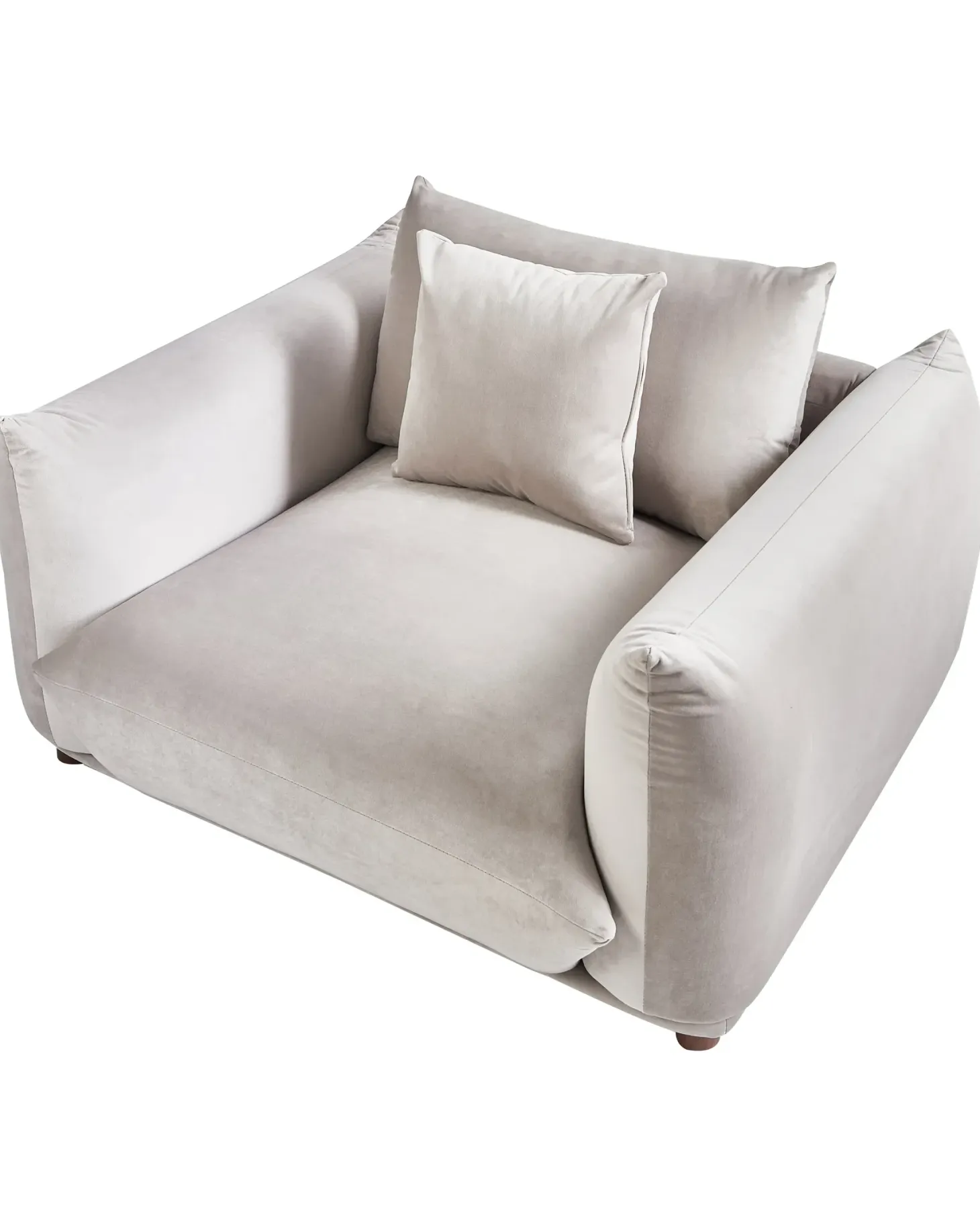 Lænestol LUVOS Velour Brungrå