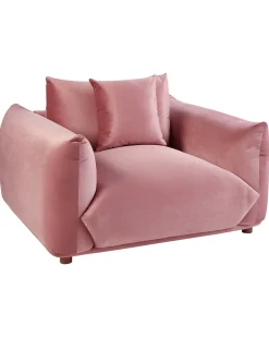 Lænestol LUVOS Velour Lyserød