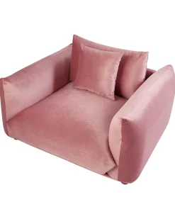 Lænestol LUVOS Velour Lyserød
