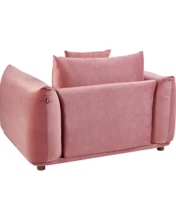 Lænestol LUVOS Velour Lyserød