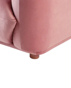Lænestol LUVOS Velour Lyserød