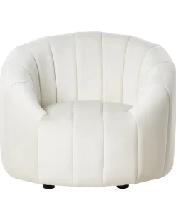 Lænestol MALUNG Velour Cremehvid