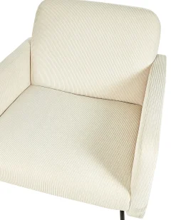 Lænestol NARKEN Fløjl Lys Beige