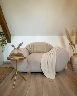 Lænestol RINGEL med puder Lys Beige