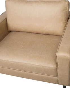 Lænestol SAVALEN Kunstlæder Beige