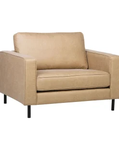 Lænestol SAVALEN Kunstlæder Beige