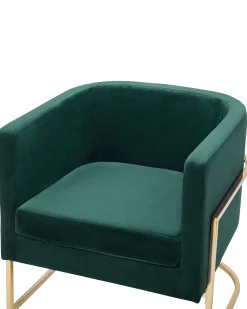 Lænestol SIRKKA Velour Mørkegrøn