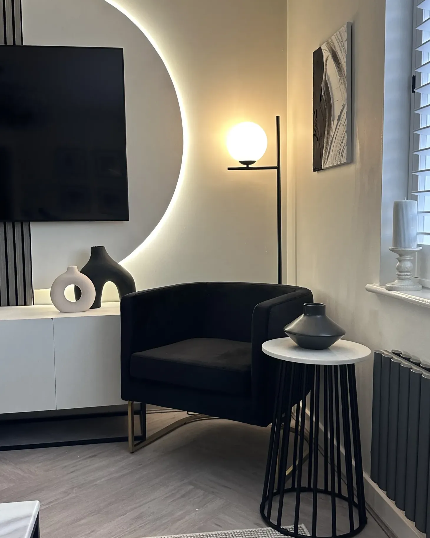 Lænestol SIRKKA Velour Sort
