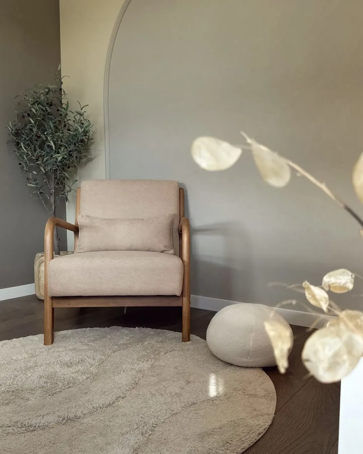 Lænestol SKOVDE Beige