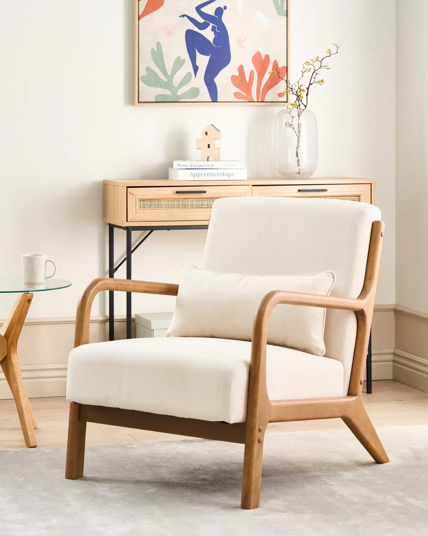 Lænestol SKOVDE Lys Beige