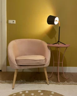 Lænestol TROMSO Velour Lyserød