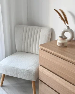 Lænestol VAASA Boucle Hvid