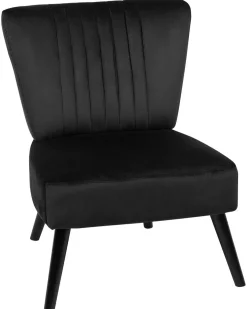Lænestol VAASA Velour Sort