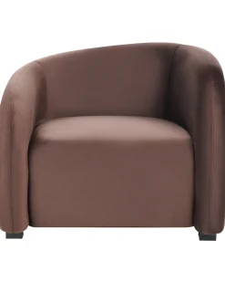 Lænestol VELTADA Velour Mørkebrun